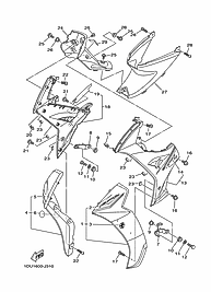 YAMAHA CRYPTON C8 DIŞ DİZLİK SAĞ KIRMIZI ORJ 4 NUMARALI PARCA